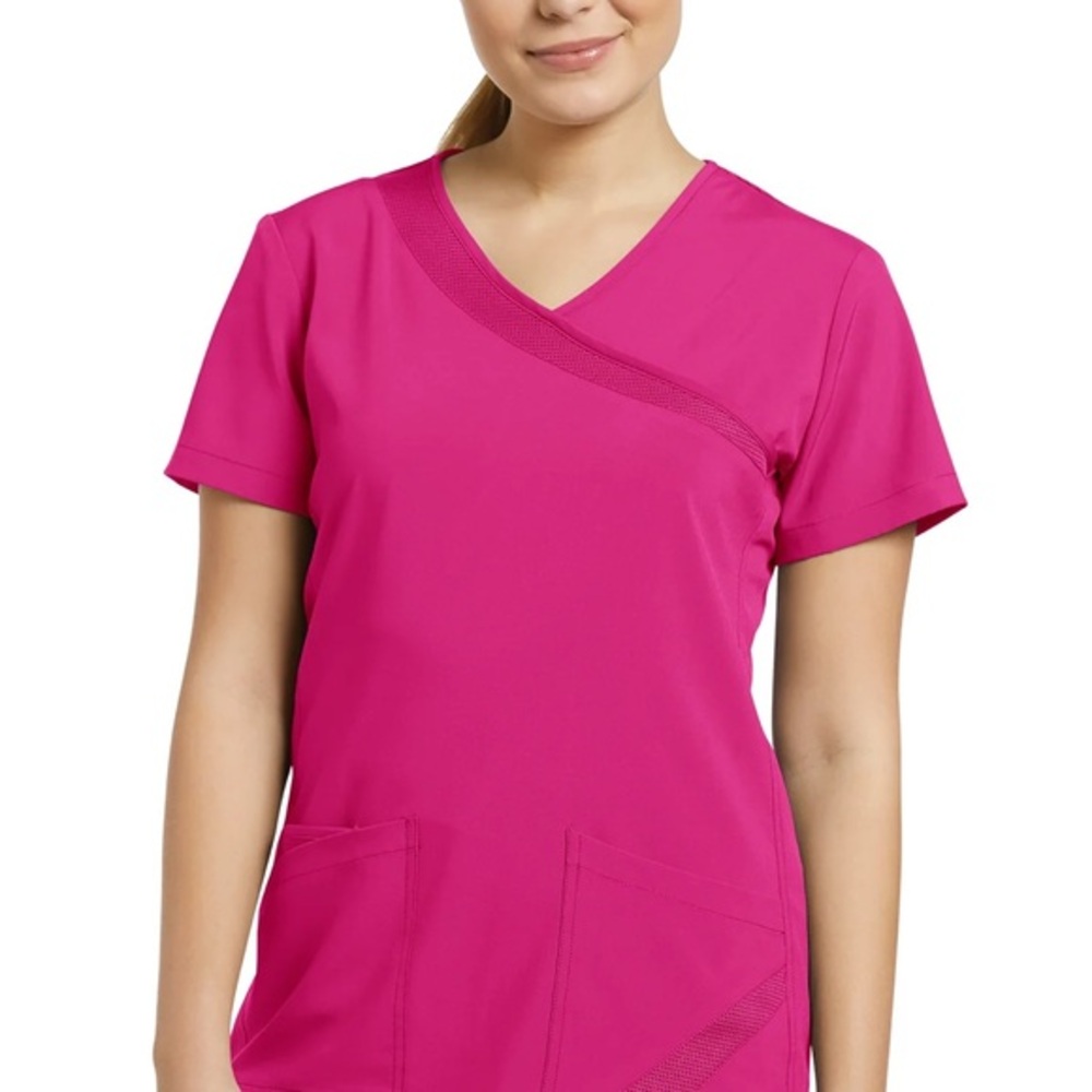 Vibrant Pink Short Sleeve fit scrub set